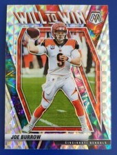 2021 Panini Mosaic Will to Win Joe Burrow Bengals Silver Mosaic Prizm WW-8