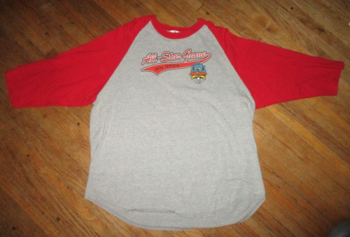 CAMISETA DE COLECCIÓN 2006 LIGA MENOR BÉISBOL JUEGO DE ESTRELLAS Toledo Mud Hens Ringer XL - Imagen 2 de 5