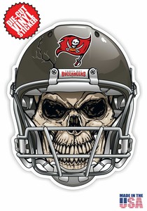 Tampa Bay Buccaneers Football Skull Helmet Die Cut Vinyl Decal 4 Sticker Combo Ebay