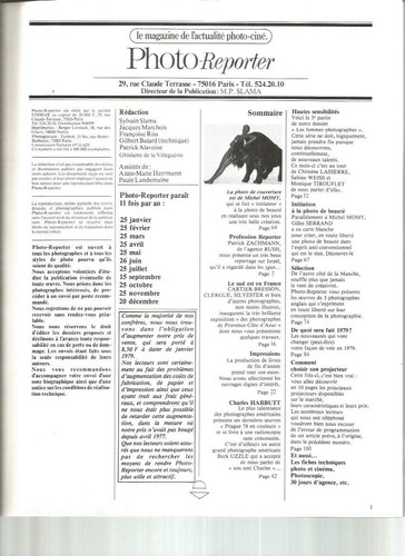 PHOTO REPORTER N°04 HARBUTT / PHOTO DE liquidation BEAUTE /CARTIER-BRESSON / EFFETS SPECIAUX