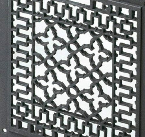 Elegant Matte Black Cast Iron Floor Grate - 12"x14" for Perfect Vent Coverage - Picture 6 of 9