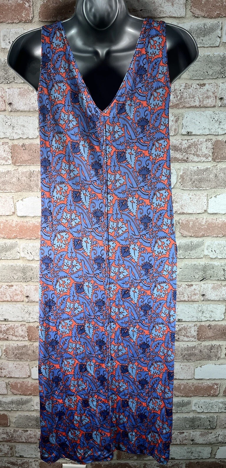 Abito in jersey di seta sabbia TORY BURCH corallo marino Artemide taglia XS $395 *SENZA CINTURA*