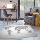 3D World Map Graphics ZHUA1563 Game Non Slip Rug Mat Photo Carpet Amy