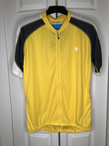 CANARI NEW 2XL DRY CORE 3 POCKETS Yellow Cycling Jersey FULL Zip Shirt Men TAGS - Picture 12 of 22