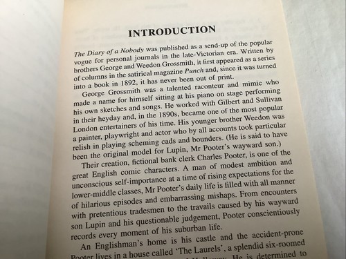 The Diary of a Nobody by George and Weedon Grossmith (1892/2020 Trade PB) - NEW! - Imagen 4 de 6