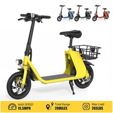 450W Foldable Electric Bike Electric Scooter Seated E-bike UL 2849 Certified