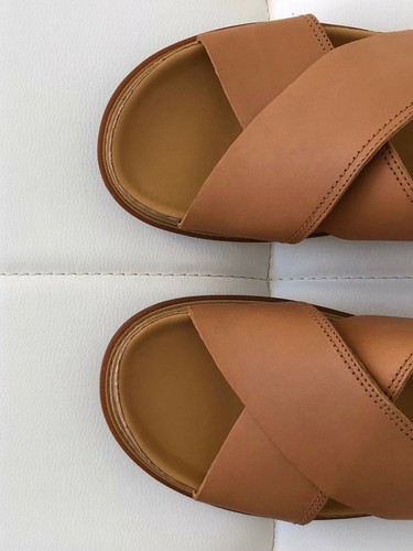 Nuovo con scatola! Sandali bassi Clarks taglia US 10 UK 7,5 pelle traccia drift marrone scarpe basse donna - Foto 3 di 11