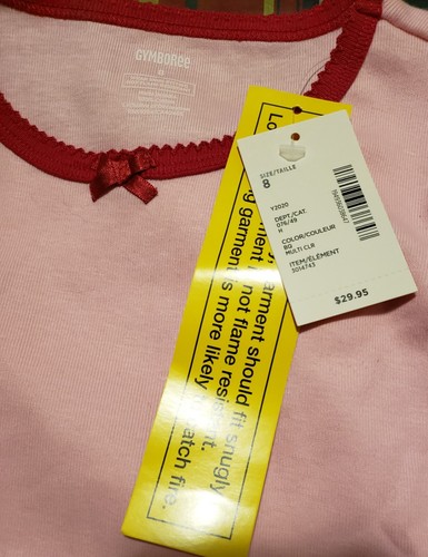 NEW GYMBOREE girls pink dog cotton pajamas size 8 - Picture 5 of 5