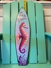 Metal Art Seahorse "Salty Dreams" Surfboard appr 17x4.5"