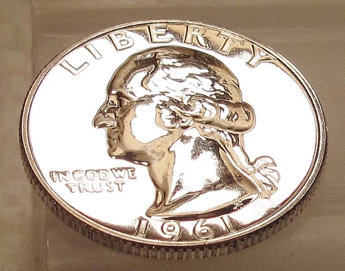 1961 Choice / Gem Proof Quarter 90%   Blazing Mirrored Surfaces #311-18