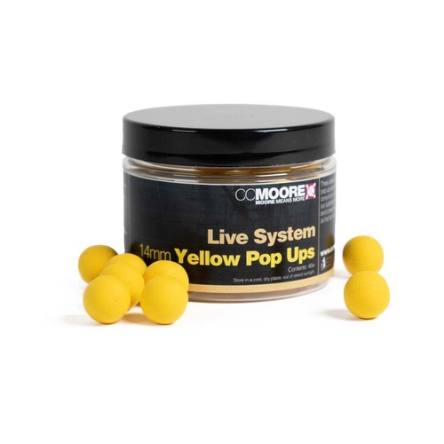 CCMoore Live System Yellow Pop Ups 14mm Boilies Futter für Karpfenangeln Gelb DA - Bild 2 von 2