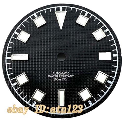 29mm blue black Watch Dial green luminous Fit NH35 NH36 Automatic Movement - Picture 5 of 15