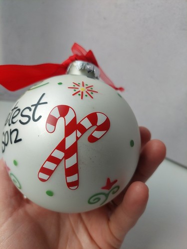 2012 Sweetest Season Christmas Ornament, Red Ribbon Green Black Candy Canes  - Picture 6 of 6