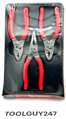 SNAP ON TOOLS USA PL344BCF 3 Piece Slip Joint Pliers Set Red SNAP ON TOOLS USA PL344BCF 3 Piece Slip Joint Pliers Set Red