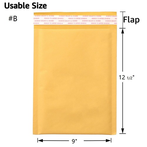 Kraft Bubble Mailer Padded Envelopes 9"x12.5" Shipping Envelope Bags 75pcs - Picture 1 of 6
