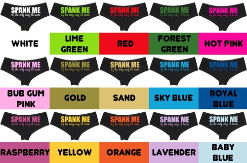 SPANK ME Its the only way I'll learn bdsm ddlg boyshort panties sexy underwear - Picture 2 of 23