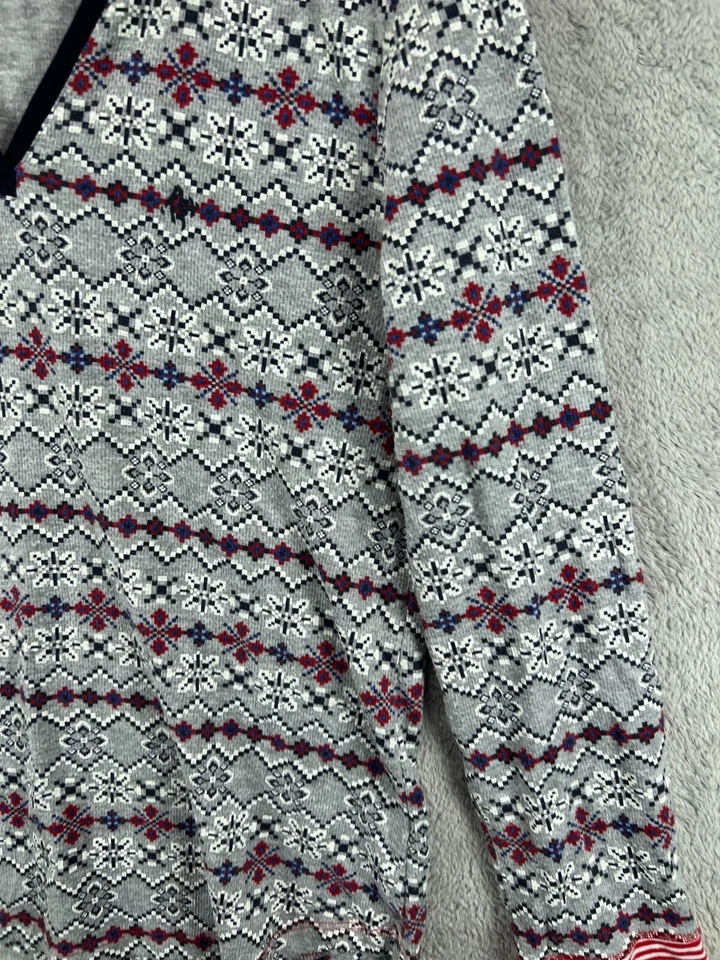 Tommy Hilfiger Ropa de dormir Mujer Grande PJ Prendas para el torso Gris Fair Isle Manga Larga Damas Foto 3 de 4