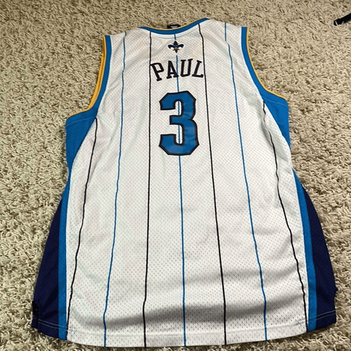 Adidas New Orleans Hornets #3 Chris Paul CP3 Mens L Stitched NBA Vintage Jersey - Picture 8 of 13