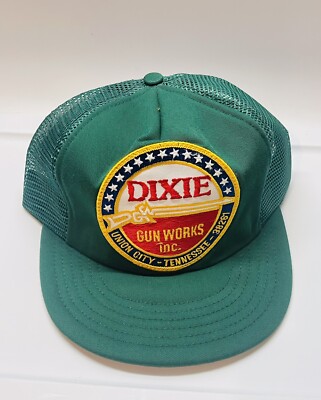 Vintage Dixie Gun Works Inc. Snapback Hat Made In USA Union City Tennessee 