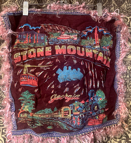 Georgia, Stone Mountain VINTAGE SOUVENIR PILLOW COVER CASE - Picture 2 of 10
