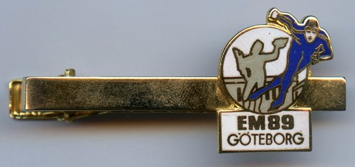Sweden European Speed Skating Championships Gothenburg 1989 Official Tie Clip !! - Imagen 1 de 3
