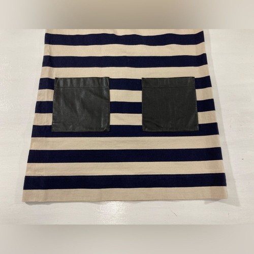 Abito donna J Crew XS blu beige a righe tasche manica corta preppy casual - Foto 4 di 11