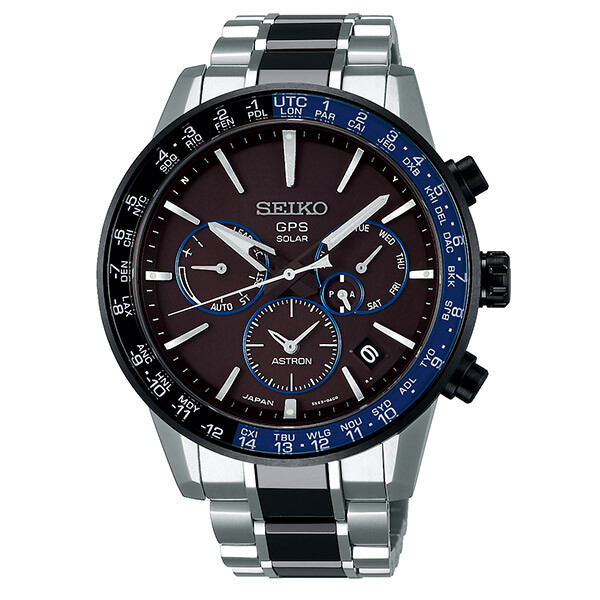 Pre-owned Seiko Astron Sbxc009 Titanium Gps Solar 5x Series Dual Time Watch Men's Ssh009j1