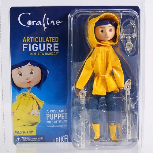 Coraline Movie Doll 7" Action Figure in Striped Shirt Yellow Raincoat Gift - Bild 10 von 13