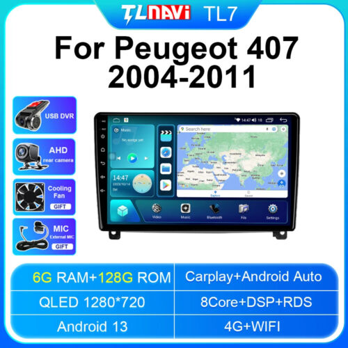 Für Peugeot 407 2004-2011 Plug & Play 2K Bildschirm Radio mit Dual Bluetooth & CarPlay - Bild 45 von 48