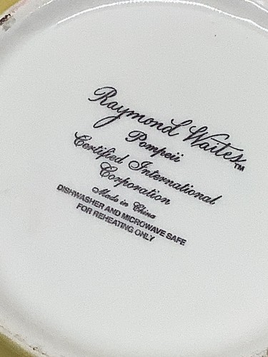 Raymond Waites Pompeii plate & soup bowl set Certified Internation fruit design - Picture 10 of 10