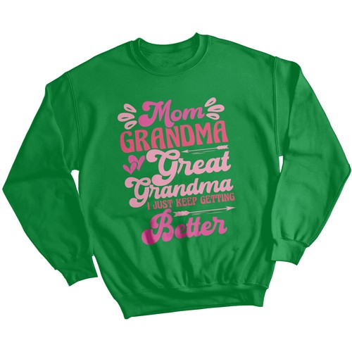 Womens Mom Great Grandma Mothers Day Sweatshirt Jumper Funny Mama Cute Gift #MD - Picture 19 of 31