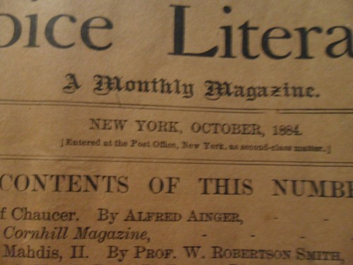 Choice Literature Monthly Magazine - October, 1884 - Picture 2 of 3