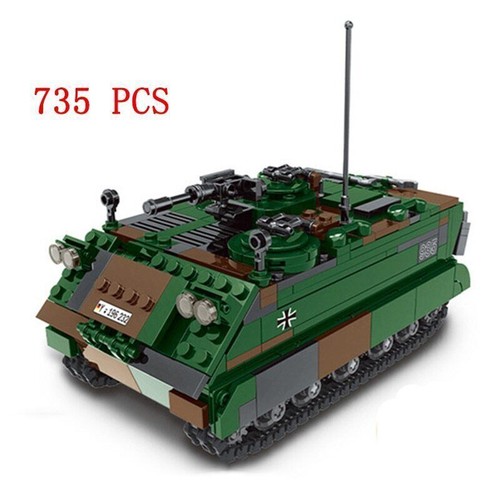 World War II Military Vehicle Sets Model Building Blocks Bricks Tank Truck Army - Picture 21 of 54