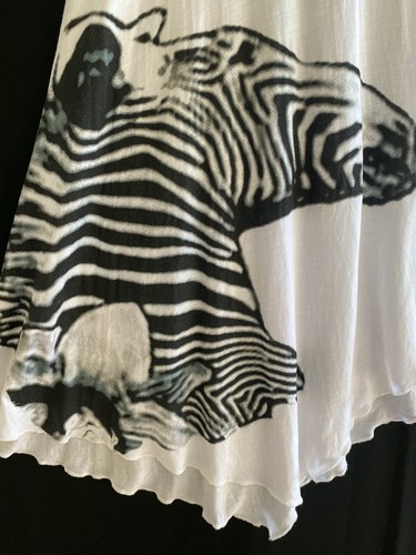 CHARLIE BROWN LONG MODAL CAMISOLE TOP TUNIC ZEBRA PRINT 16 as new - Picture 2 of 4
