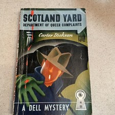 RARE 1944 SCOTLAND YARD DEPT OF QUEER COMPLAINTS CARTER DICKSON DELL #65 1ST ED