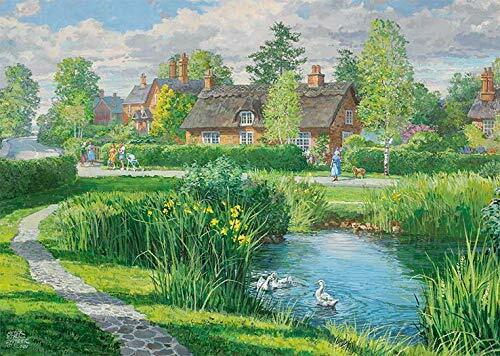 Jumbo Falcon de Luxe - Riverside Cottages 2 x 500 Piece Jigsaw Puzzle - Picture 4 of 6