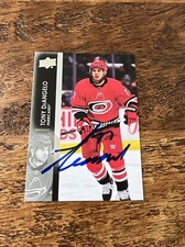 Tony DeAngelo IP Signed 2021-22 Upper Deck Card Hurricanes Autographed