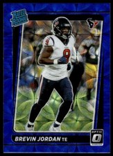 2021 Donruss Optic 288 Brevin Jordan Texans RC Football Blue Scope Prizm RR