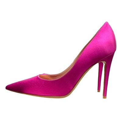Alexandre Vauthier Bright Pink Satin Heels Size 38 EU NEW w/BOX