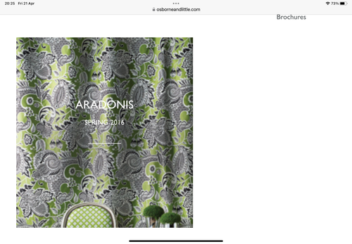 Osborne & Little Lorca Aradonis Floral Fabric Black/Grey/White 1.23 metres - Picture 4 of 5