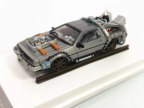MJ 1/64 Back To The Future (First 1-3) Time Machine Delorean Diecast Model Car - Picture 17 of 34