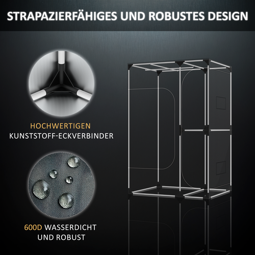 GrowZelt Growbox Deluxe D600 Grow Box Zelt Zuchtzelt Anbauzelt Pflanzenzelt Tent - Bild 146 von 159