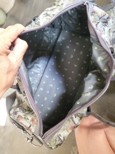 VTG Diane Von Furstenberg 20" Luggage & Floral Tapestry Duffle Weekender Set - Picture 11 of 13