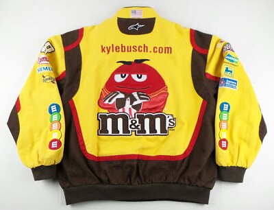 NASCAR◆JH Design/KYLE BUSCH/M&Ms Men's Kyle Busch JH Design Black M&M's Twill Uniform Full