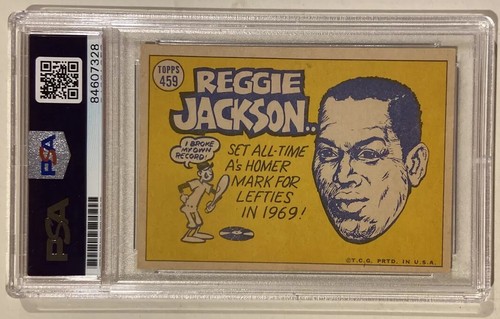 1970 Topps REGGIE JACKSON All-Star Signed Baseball Card 459 PSADNA Auto Grade 10 - Picture 3 of 4