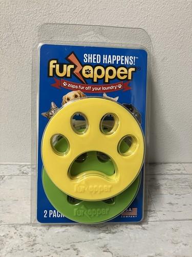 FurZapper Lint Remover Pet Hair Remover Self-cleaning Re-usable 2-Pack NEW