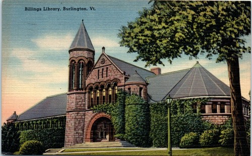 Lot von 4 VT Postkarten University of Vermont Bailey Bibliothek Burlington gemischte Ära - Bild 1 von 8