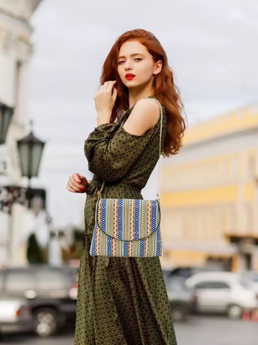 Handarbeit Handtasche Sling Bag für Damen, Leder Sling Bag Umhängetasche Damen - Bild 23 von 32