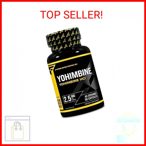 PrimaForce Yohimbine HCl 2.5mg, 90 Capsules - Non-GMO and Gluten Free Supplement