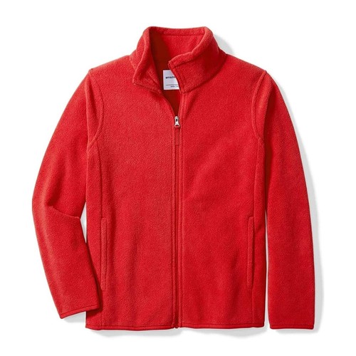Boys Size XS 4-5 Red Full-Zip Fleece Jacket – Warm & Cozy Outdoor Layer - Picture 1 of 3